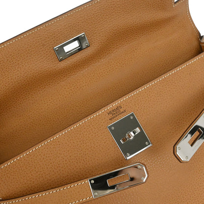 Hermes Natural Vache Liegee Kelly 32 Retourne 2way Shoulder Handbag