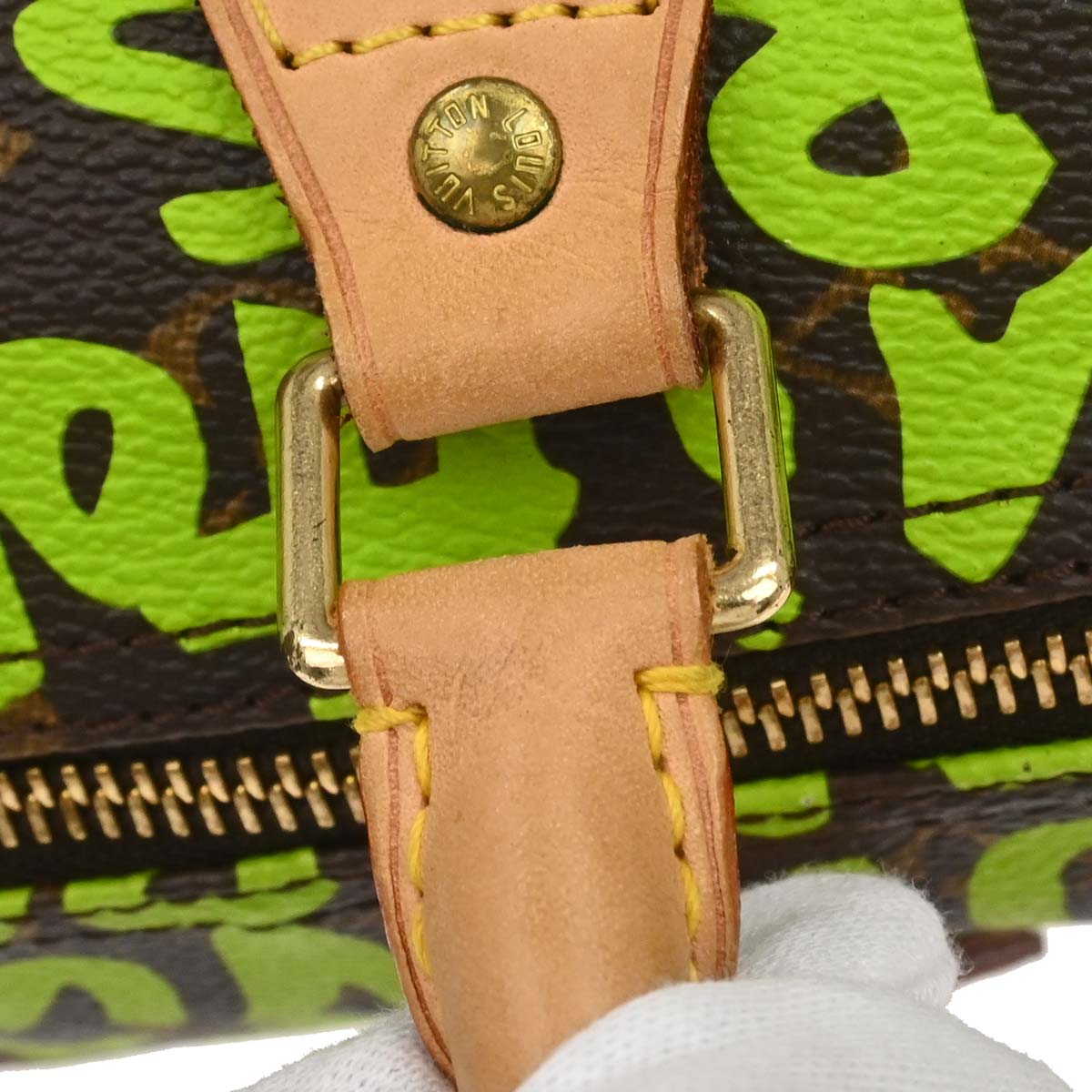 Louis Vuitton Green Monogram Graffiti Speedy 30 Handbag M93706