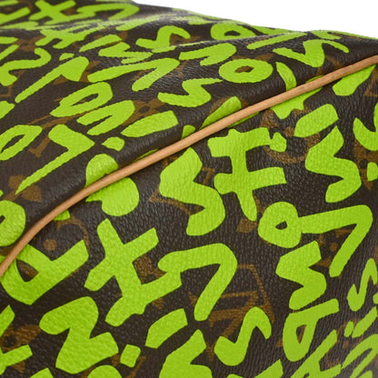 Louis Vuitton Green Monogram Graffiti Speedy 30 Handbag M93706