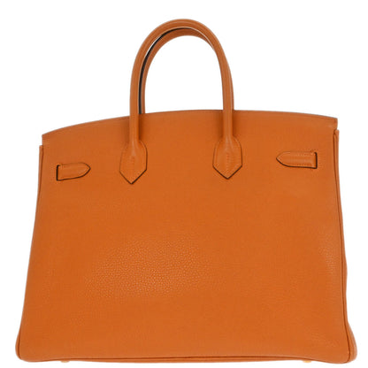 Hermes 2004 Orange Togo Birkin 35 Handbag
