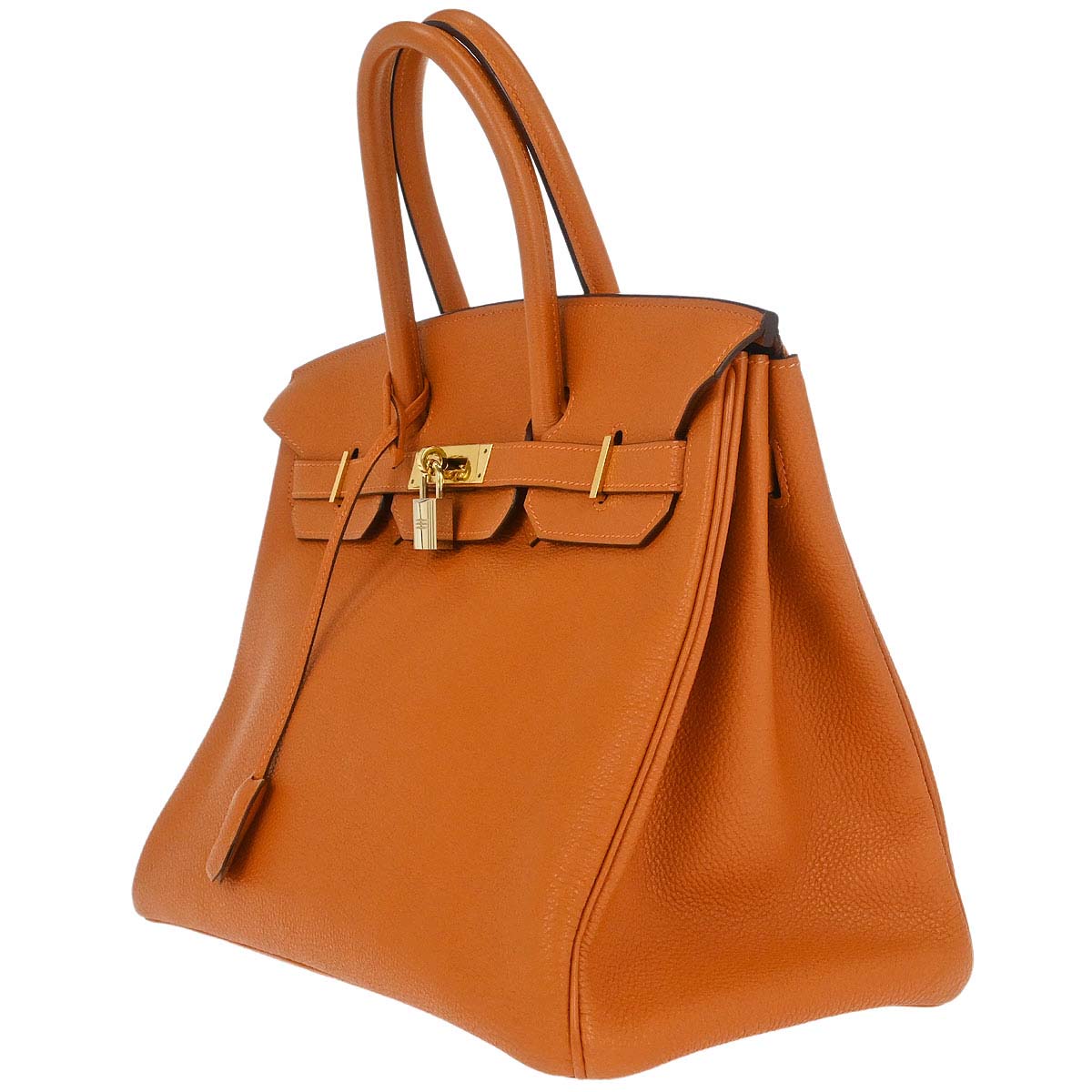 Hermes 2004 Orange Togo Birkin 35 Handbag