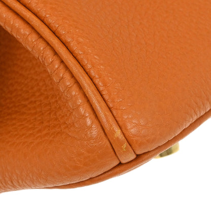 Hermes 2004 Orange Togo Birkin 35 Handbag