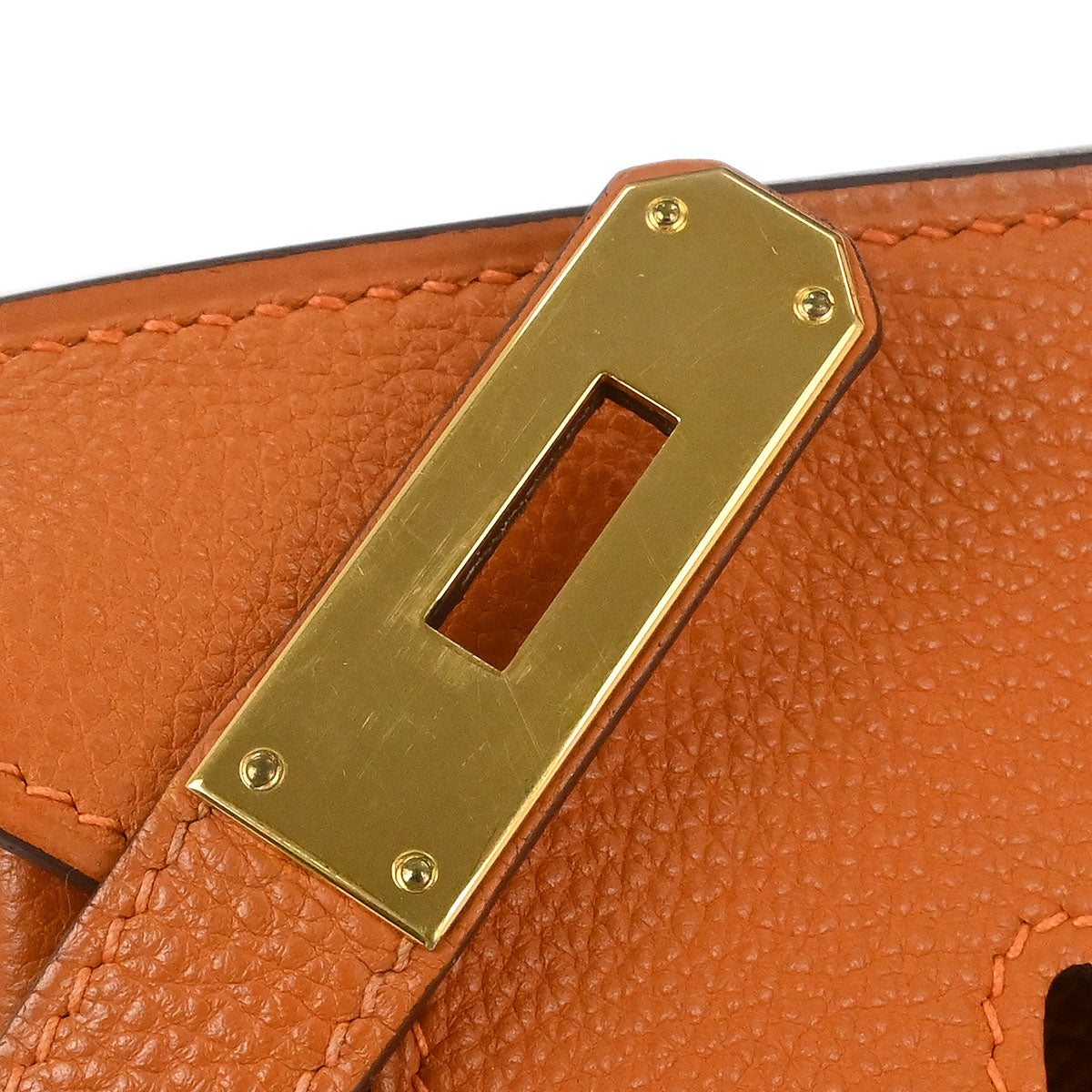Hermes 2004 Orange Togo Birkin 35 Handbag