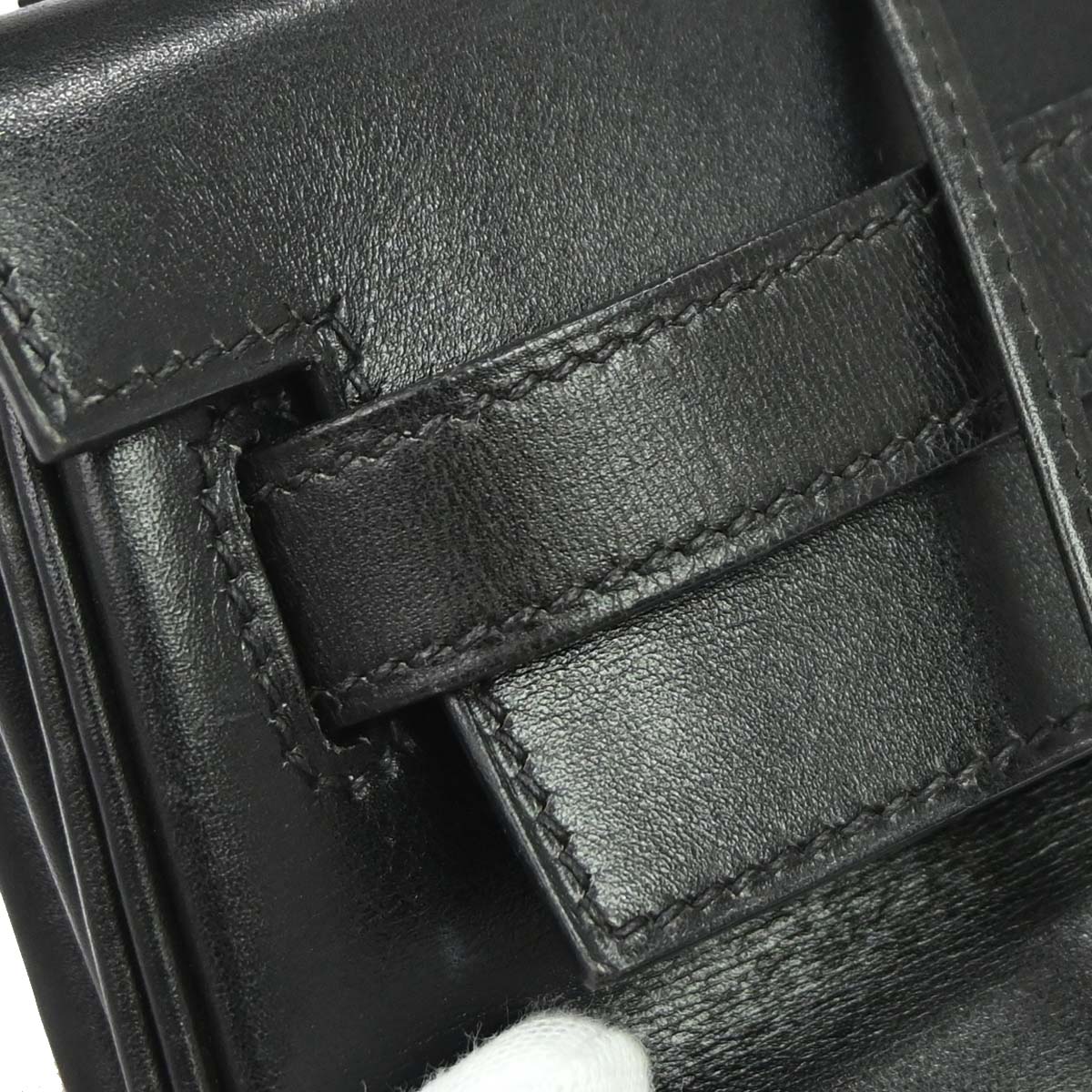 Hermes Black Box Calf Kelly 32 Retourne 2way Shoulder Handbag
