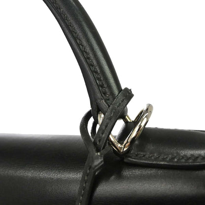 Hermes Black Box Calf Kelly 32 Retourne 2way Shoulder Handbag