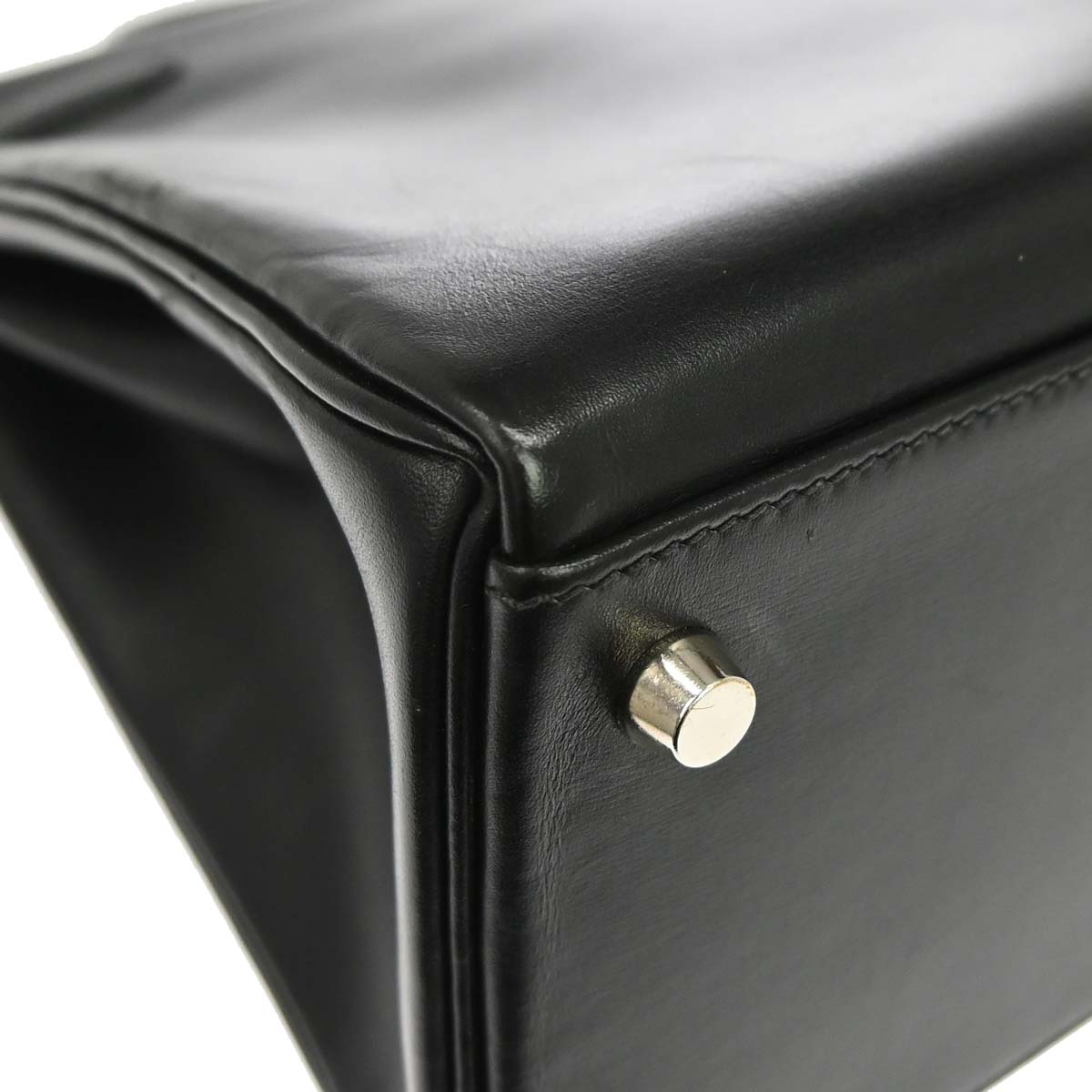 Hermes Black Box Calf Kelly 32 Retourne 2way Shoulder Handbag