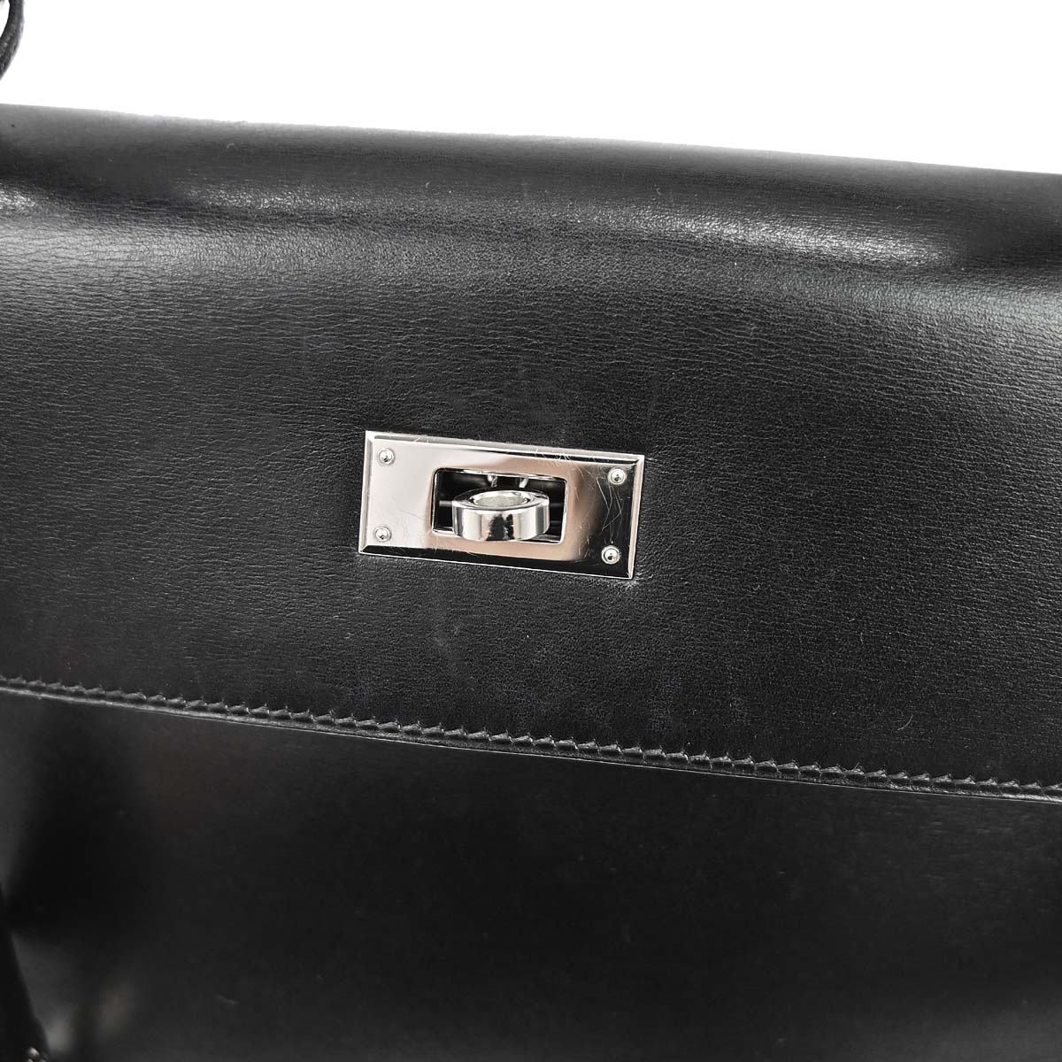 Hermes Black Box Calf Kelly 32 Retourne 2way Shoulder Handbag