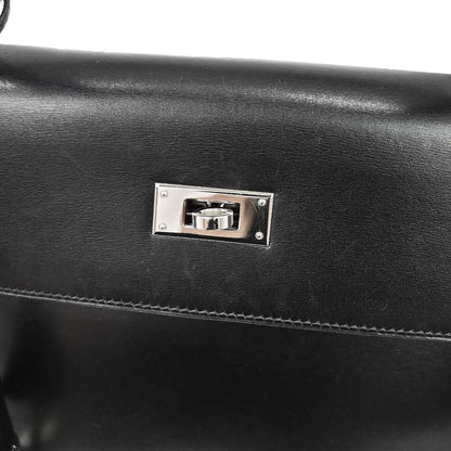 Hermes Black Box Calf Kelly 32 Retourne 2way Shoulder Handbag