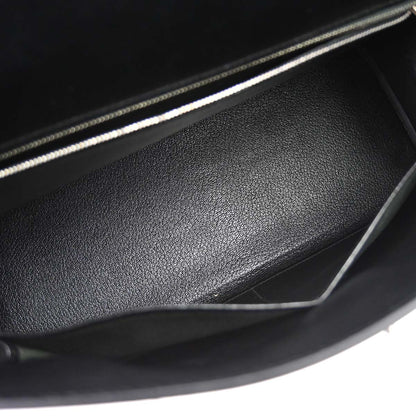 Hermes Black Box Calf Kelly 32 Retourne 2way Shoulder Handbag