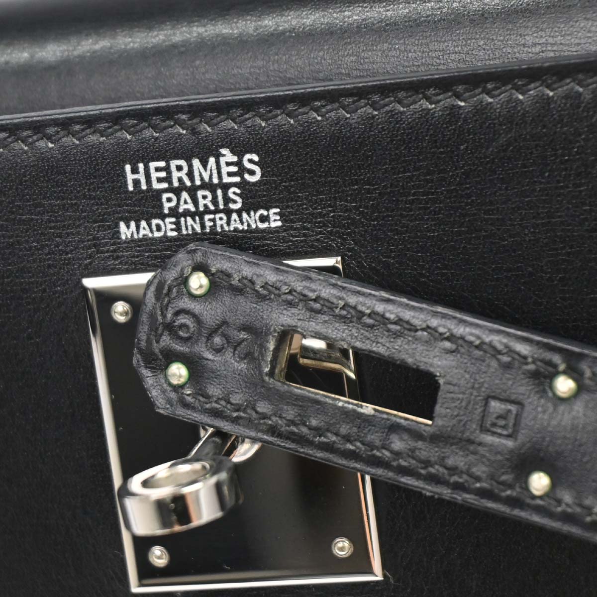 Hermes Black Box Calf Kelly 32 Retourne 2way Shoulder Handbag