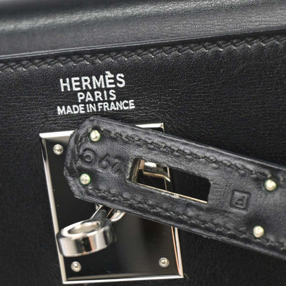 Hermes Black Box Calf Kelly 32 Retourne 2way Shoulder Handbag