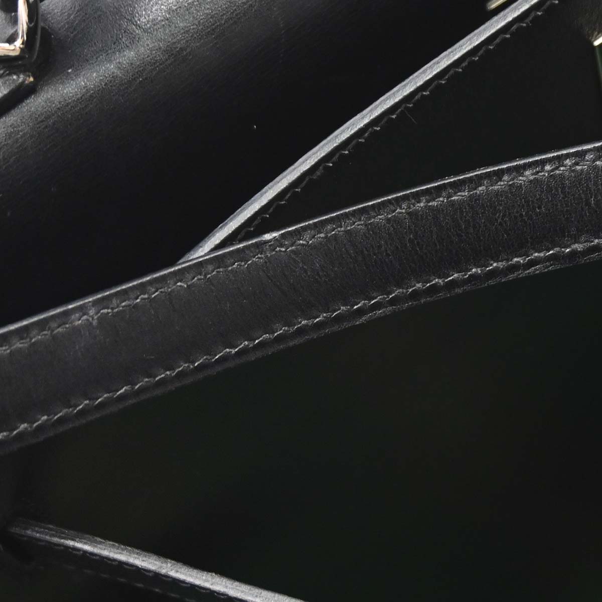 Hermes Black Box Calf Kelly 32 Retourne 2way Shoulder Handbag