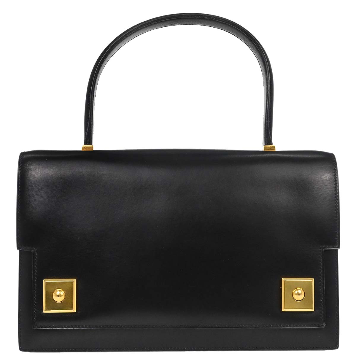 Hermes Black Box Calf Piano Handbag