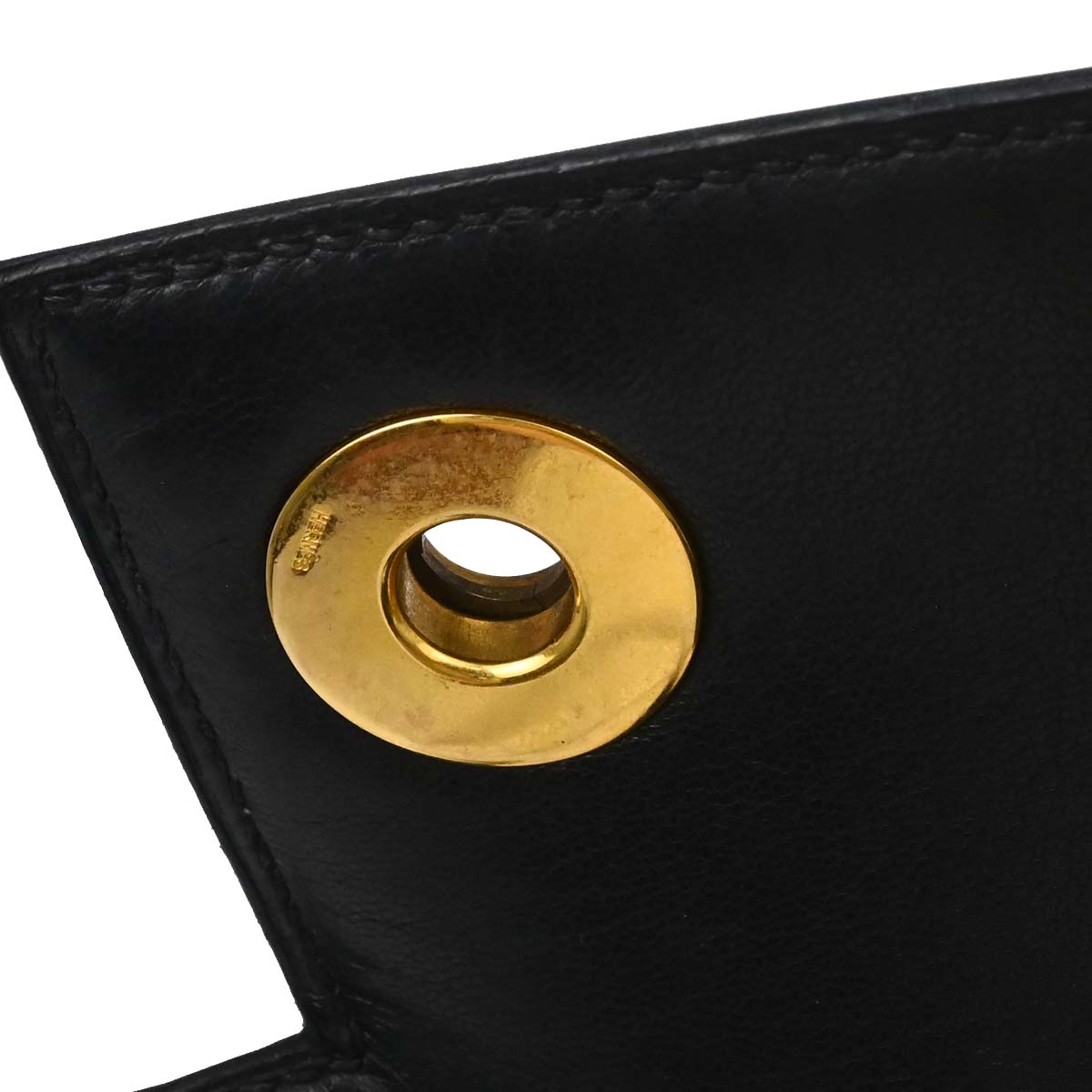 Hermes Black Box Calf Piano Handbag