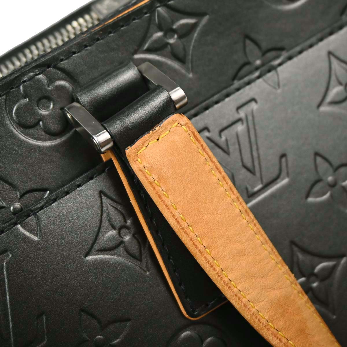 Louis Vuitton 2004 Black Monogram Mat Shelton Handbag M55172