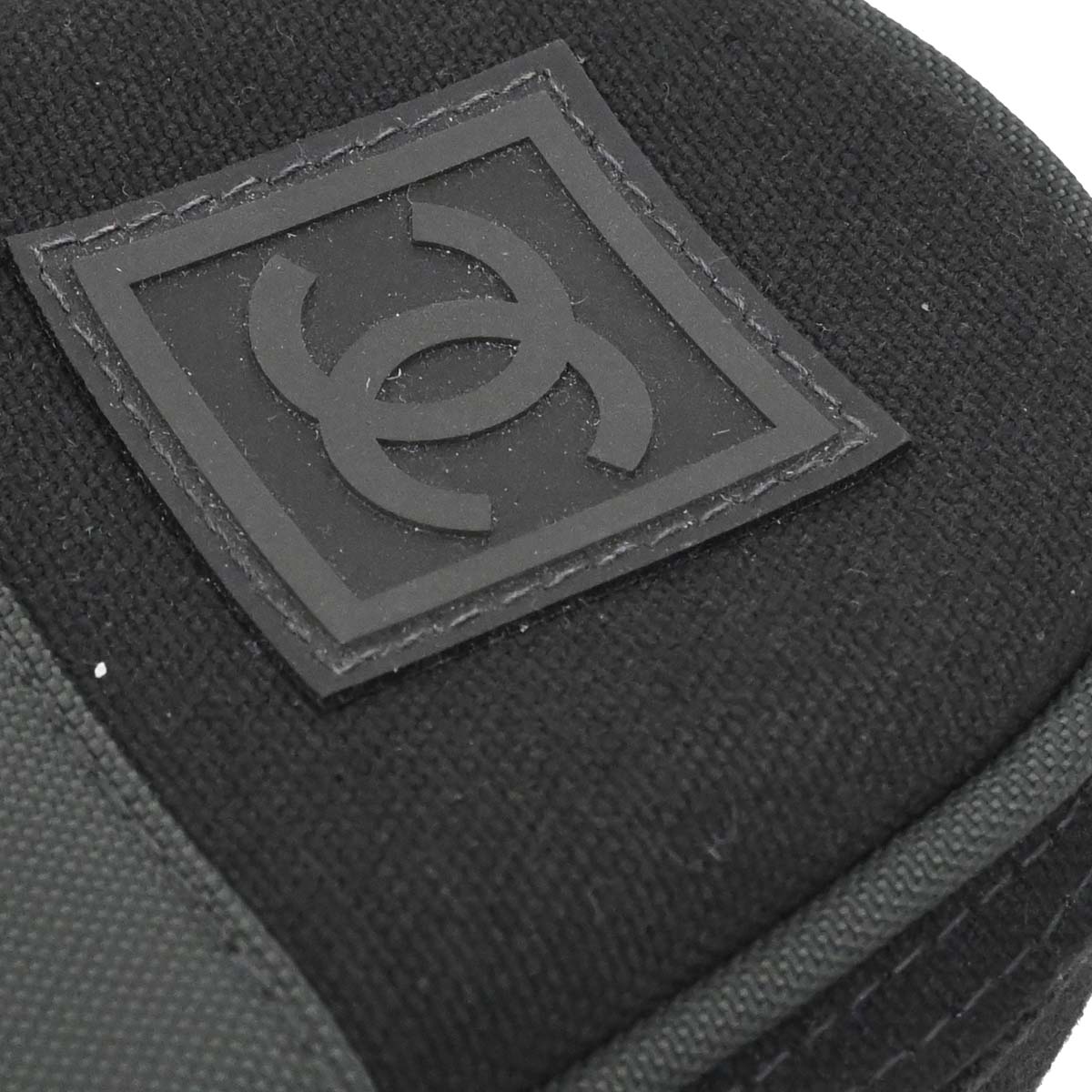 Chanel Black Green Nylon Sport Line Leg Bag Pouch
