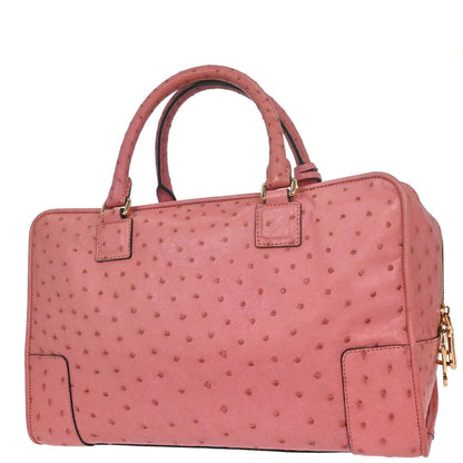 Loewe * Pink Ostrich Amazona 36 Handbag