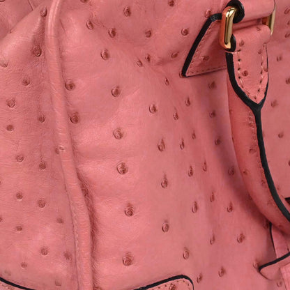 Loewe * Pink Ostrich Amazona 36 Handbag