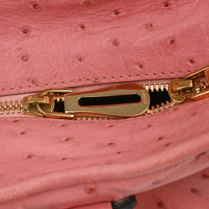 Loewe * Pink Ostrich Amazona 36 Handbag