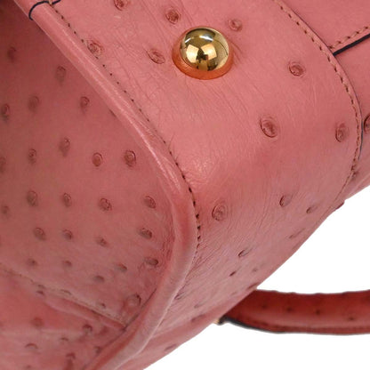 Loewe * Pink Ostrich Amazona 36 Handbag