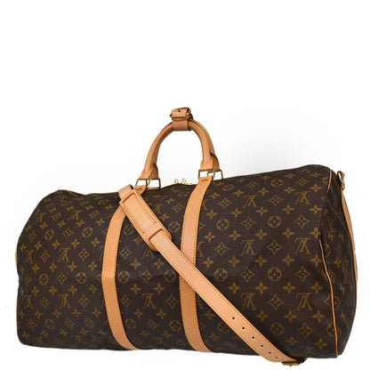 Louis Vuitton 2000 Monogram Keepall Bandouliere 55 Duffle Bag M41414