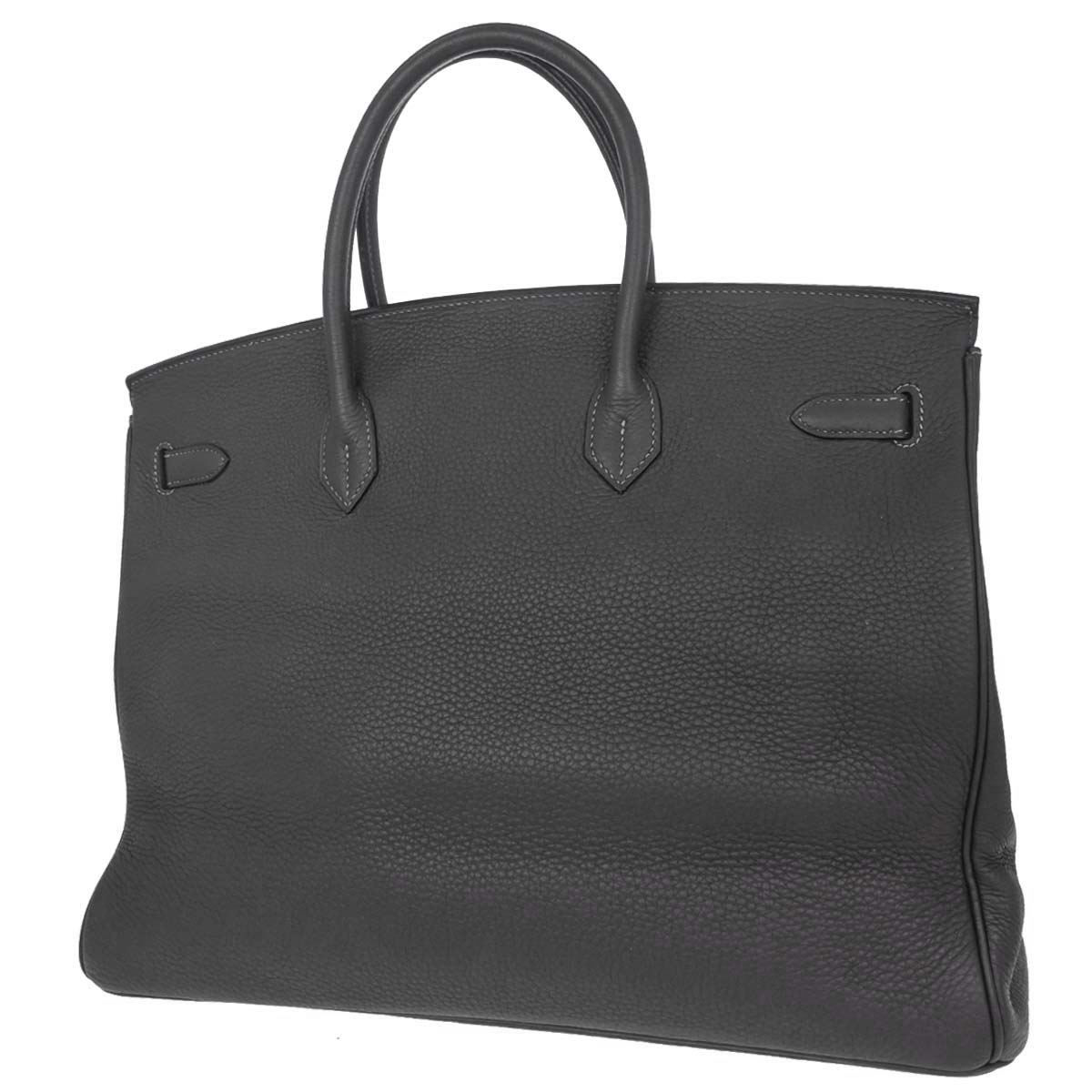 Hermes Graphite Taurillon Clemence Birkin 40 Handbag