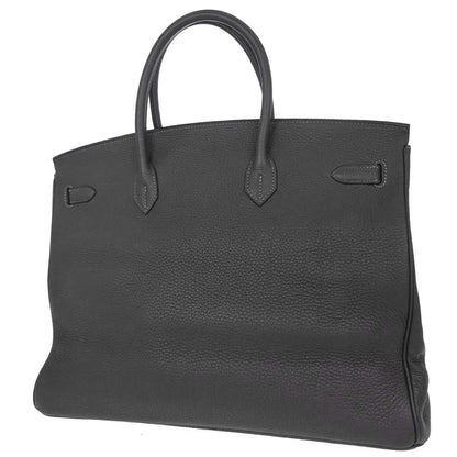 Hermes Graphite Taurillon Clemence Birkin 40 Handbag