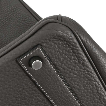 Hermes Graphite Taurillon Clemence Birkin 40 Handbag