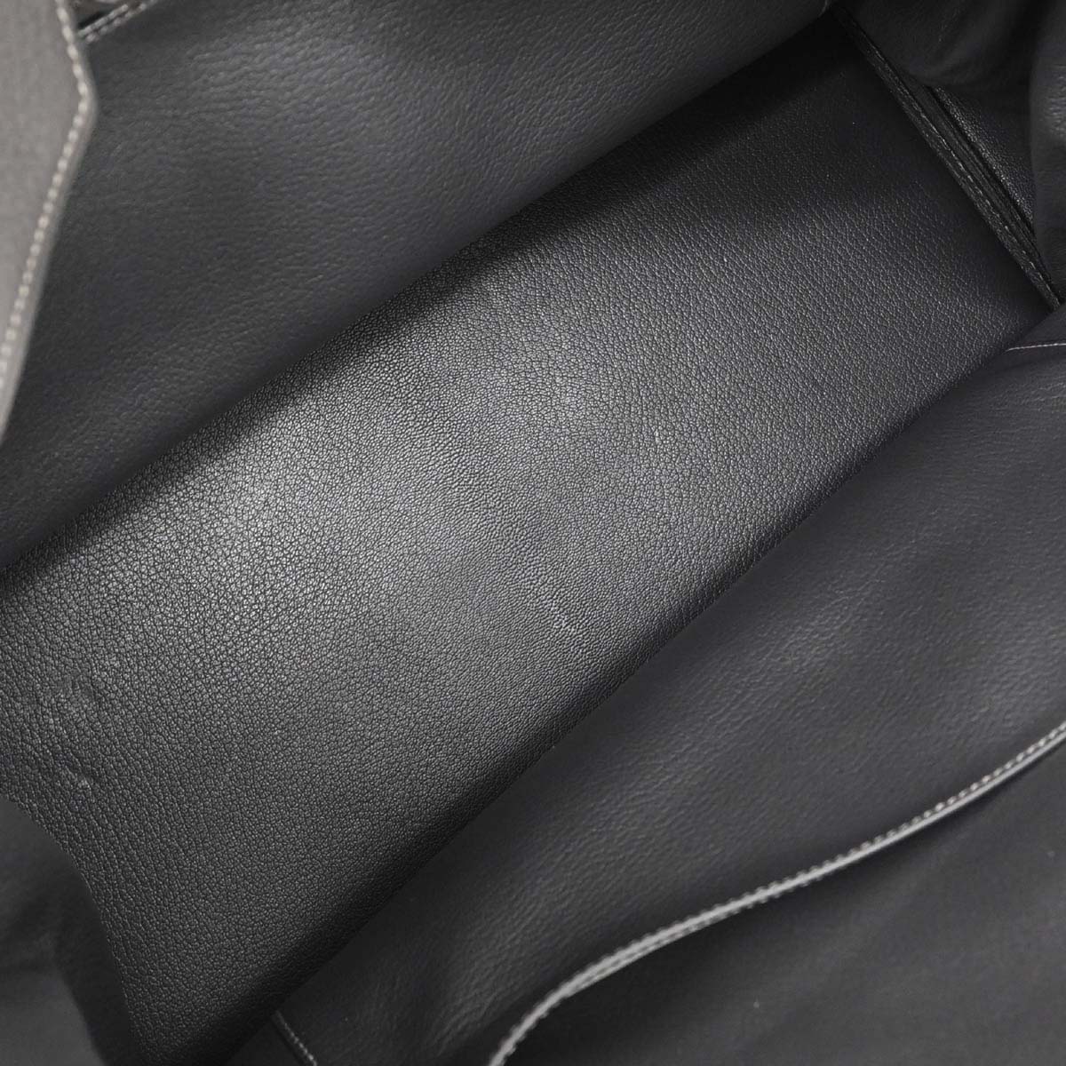 Hermes Graphite Taurillon Clemence Birkin 40 Handbag