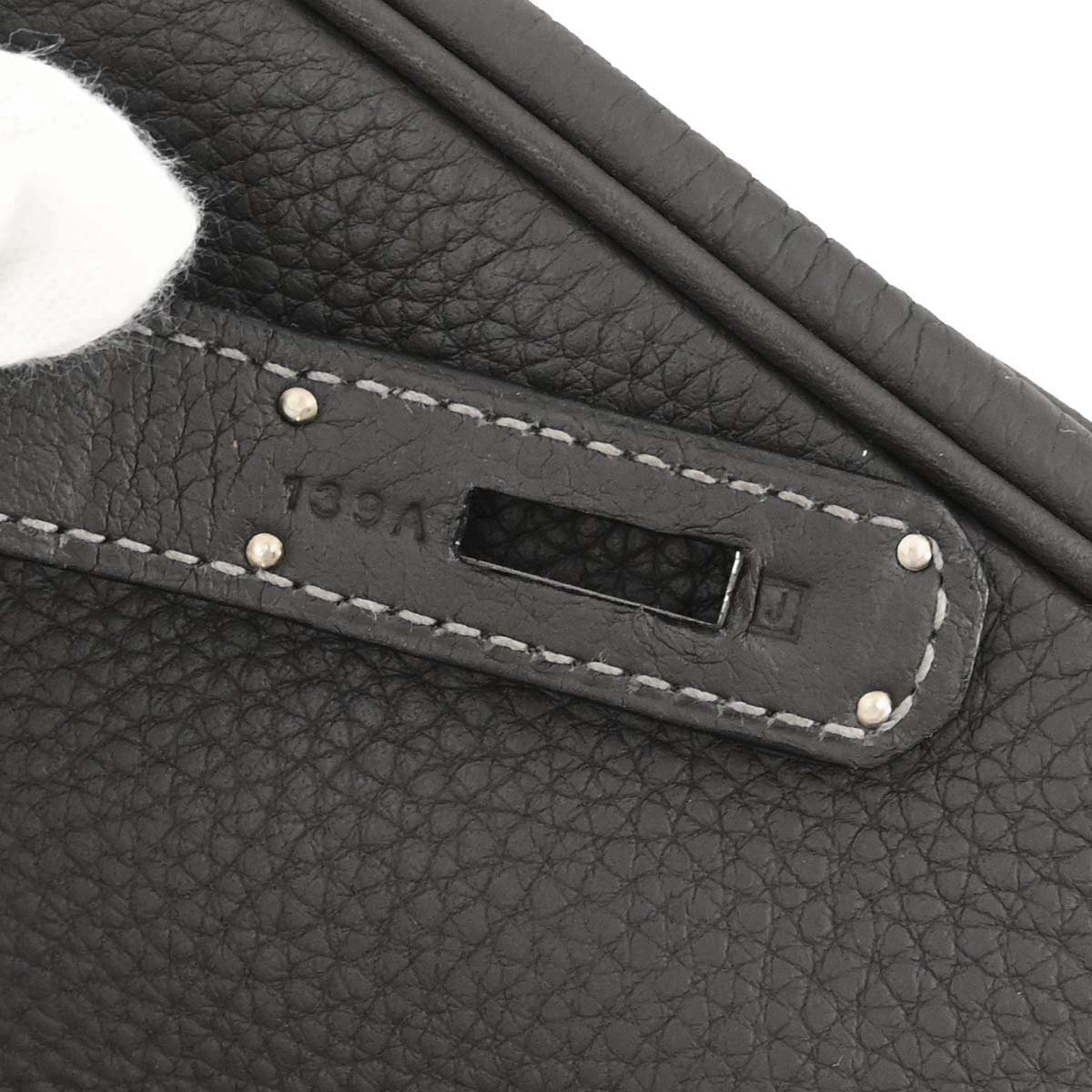 Hermes Graphite Taurillon Clemence Birkin 40 Handbag