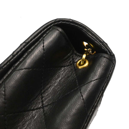 Chanel 1997-1999 Black Lambskin Mini Classic Square Flap Shoulder Bag 17