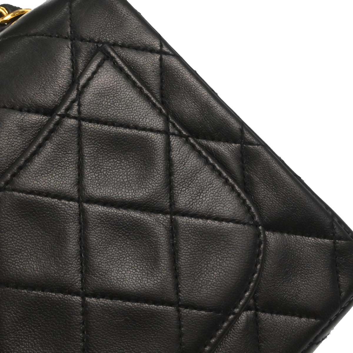 Chanel 1997-1999 Black Lambskin Mini Classic Square Flap Shoulder Bag 17