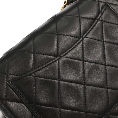Chanel 1997-1999 Black Lambskin Mini Classic Square Flap Shoulder Bag 17