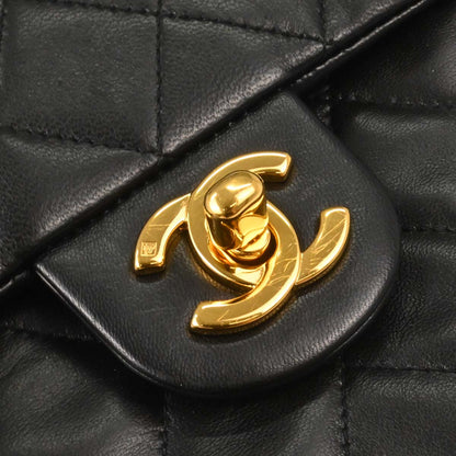 Chanel 1997-1999 Black Lambskin Mini Classic Square Flap Shoulder Bag 17