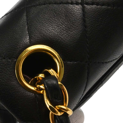 Chanel 1997-1999 Black Lambskin Mini Classic Square Flap Shoulder Bag 17