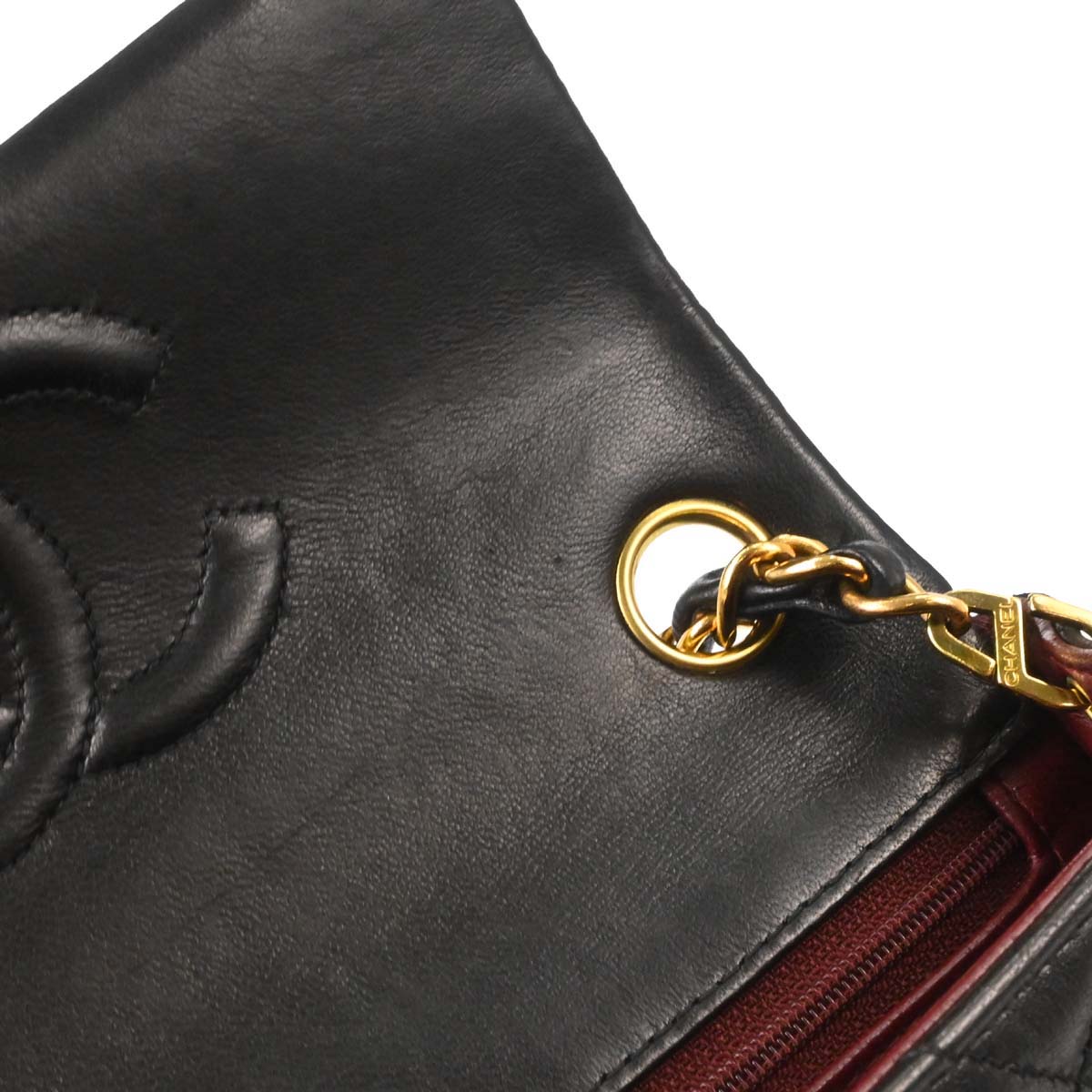 Chanel 1997-1999 Black Lambskin Mini Classic Square Flap Shoulder Bag 17