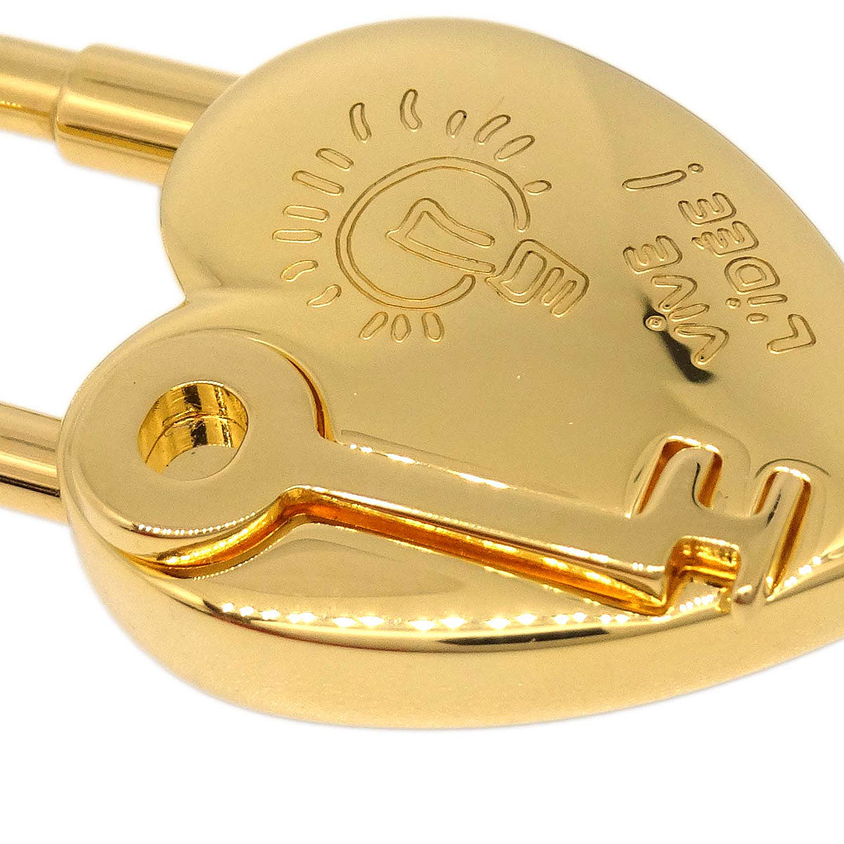 Hermes Annee De La Fantaisie Cadena Padlock Bag Charm Gold Small Good