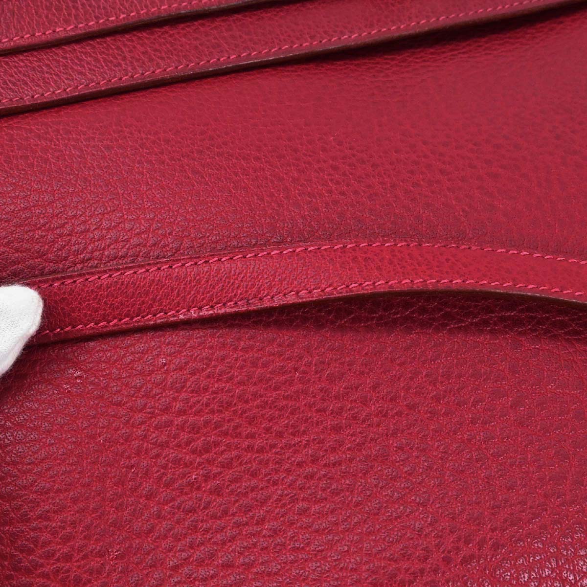 Hermes Rouge Garance Buffle skipper Kelly 35 2way Shoulder Handbag