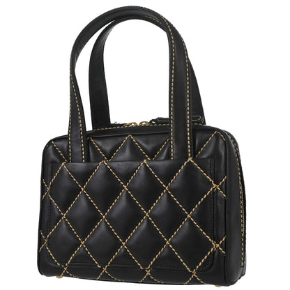 Chanel 2003-2004 Black Calfskin Wild Stitch Handbag