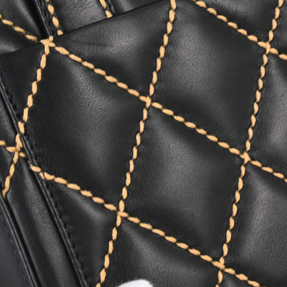 Chanel 2003-2004 Black Calfskin Wild Stitch Handbag