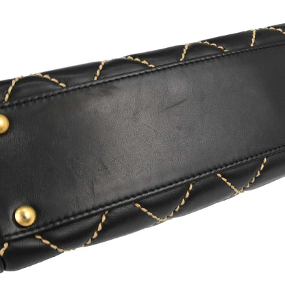 Chanel 2003-2004 Black Calfskin Wild Stitch Handbag