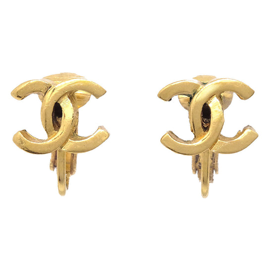 Chanel CC Clip-On Earrings Gold 233