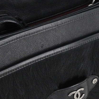 Chanel 2014 Brown Calfskin Pony Hair Paris-Dallas Saddle Shoulder Bag