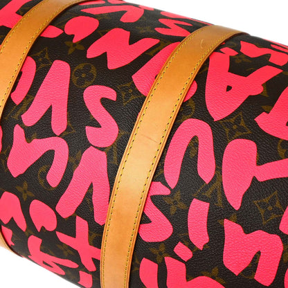Louis Vuitton Pink Monogram Graffiti Keepall 50 Duffle Bag M93698