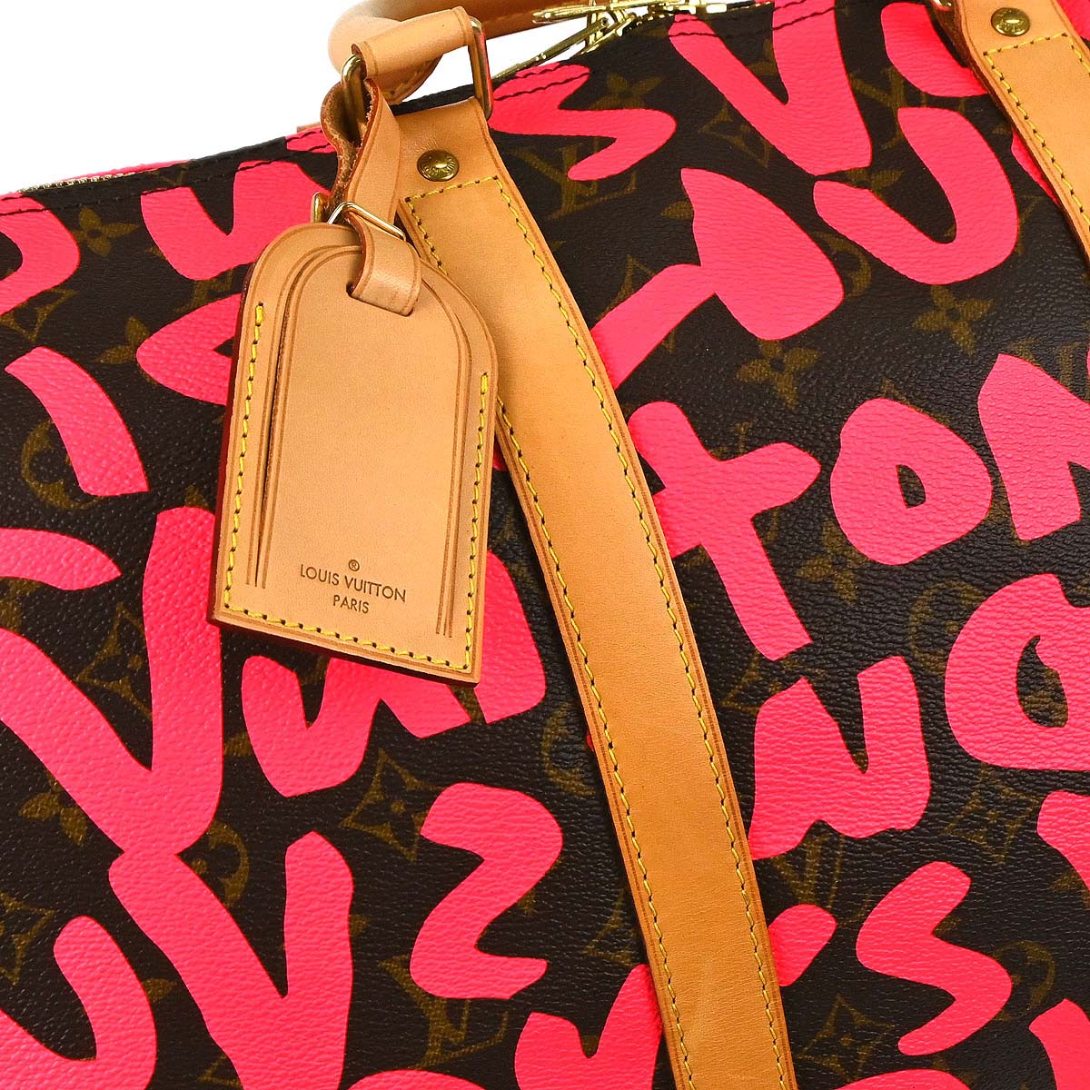 Louis Vuitton Pink Monogram Graffiti Keepall 50 Duffle Bag M93698