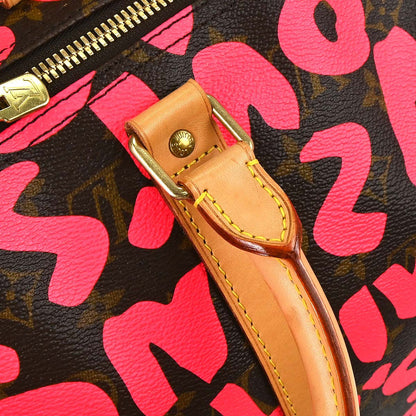 Louis Vuitton Pink Monogram Graffiti Keepall 50 Duffle Bag M93698