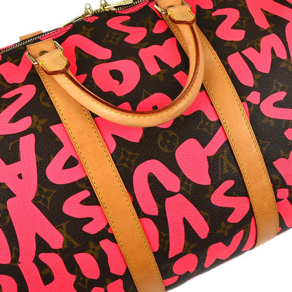 Louis Vuitton Pink Monogram Graffiti Keepall 50 Duffle Bag M93698