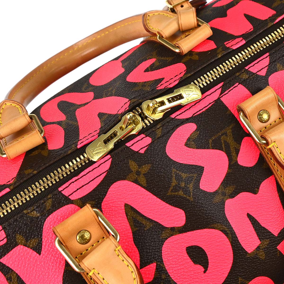 Louis Vuitton Pink Monogram Graffiti Keepall 50 Duffle Bag M93698