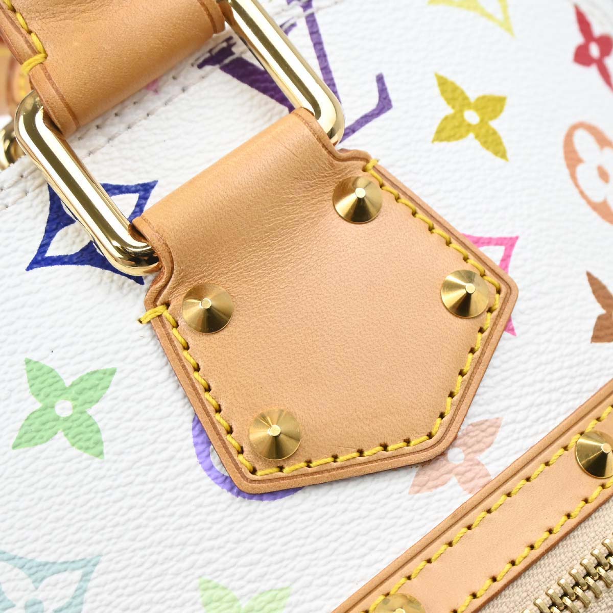 Louis Vuitton 2003 White Monogram Multicolor Alma Handbag M92647