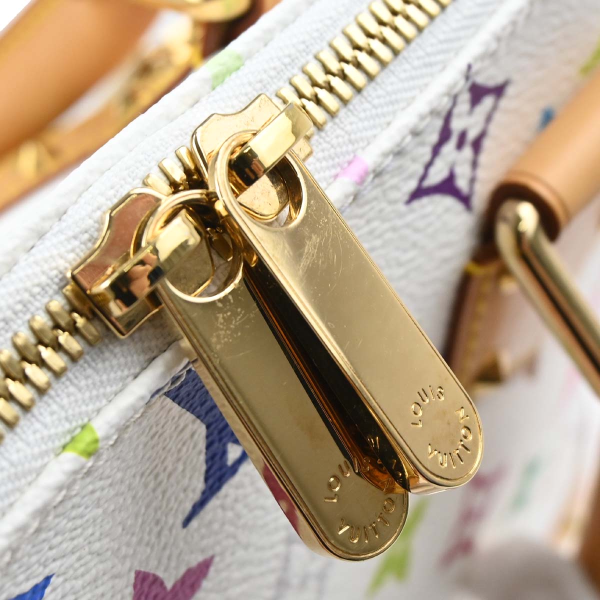Louis Vuitton 2003 White Monogram Multicolor Alma Handbag M92647
